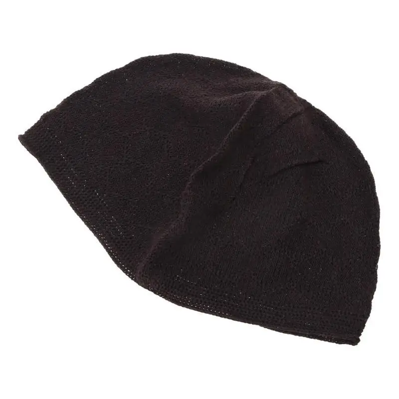 31BB Casual Adult Hollow out Hat Inner Hat Traditional Hat Casual Muslin Hat for Pray