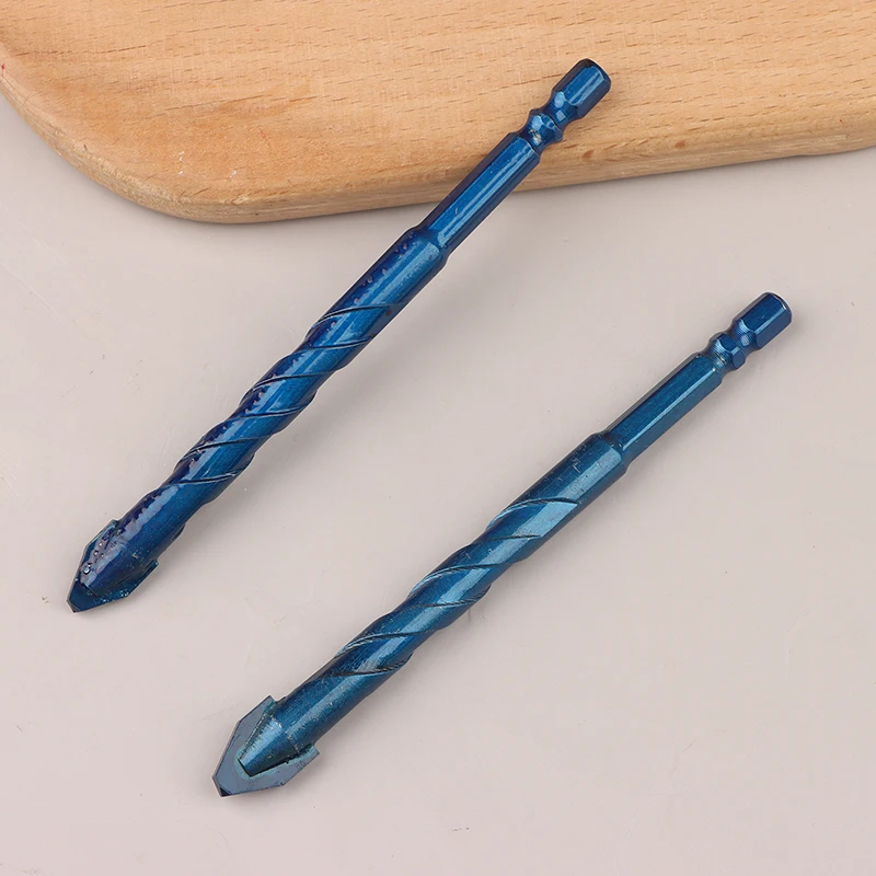 1/4 ชิ้น 6-12 มิลลิเมตรโรตารี่บิตสําหรับแก้วกระเบื้องเซรามิคอิฐ Hard Alloy ไม้เครื่องตัดรูเลื่อยก่ออิฐคอนกรีตเกลียวเจาะบิต