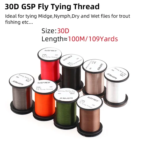 Imagen 2 del producto Wifreo 3 uds 30D GSP hilo de atado de moscas polietileno hilo de alta resistencia Material de atado de moscas para moscas secas/húmedas señuelo de ninfas de midge