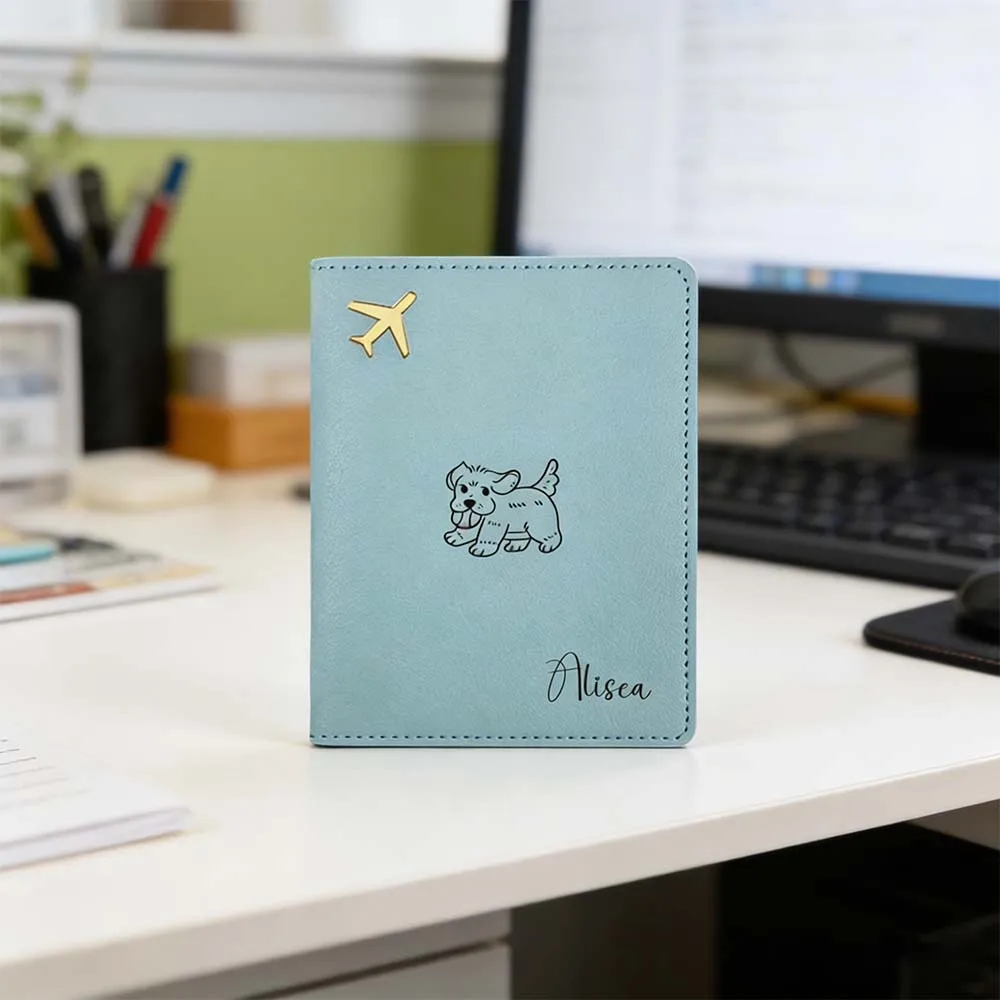 

Персонализированная обложка для паспорта с именем, 1 шт., подарок на прощание, кожаный кошелек для паспорта ручной работы, памятный сувенир