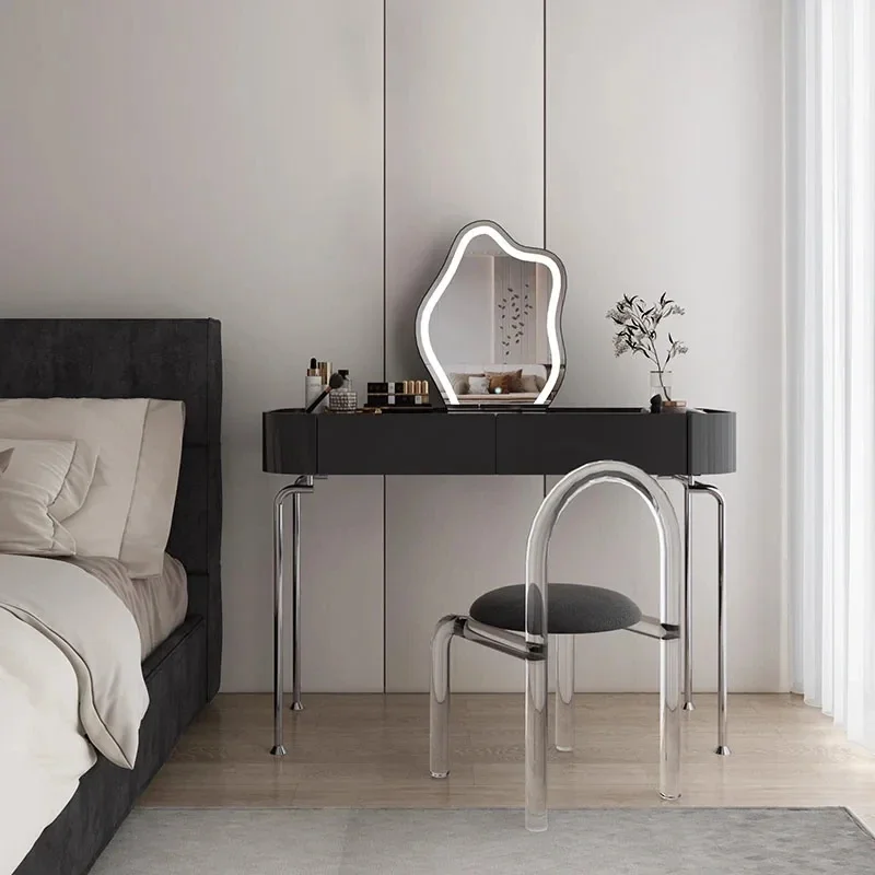 Tocador moderno De lujo, Tocador clásico De estilo europeo y negro, muebles De Maquillaje para dormitorio