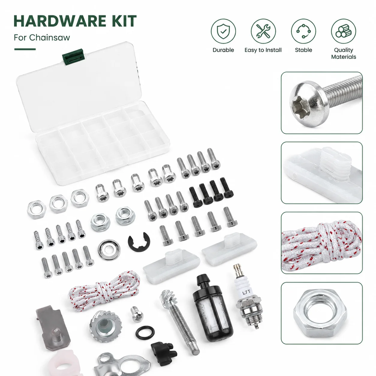 For Stihl MS360 MS361 MS460 MS461 MS660 029 039 Chainsaw Bolts Screws Hardware Kit Spark Plug Fuel Filter Replaces 1127 080 2103