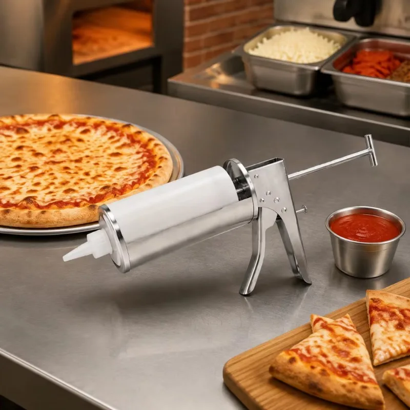 Commercial manual condiment stainless steel sauce dispenser, quantitative sauce extrusion equipment
