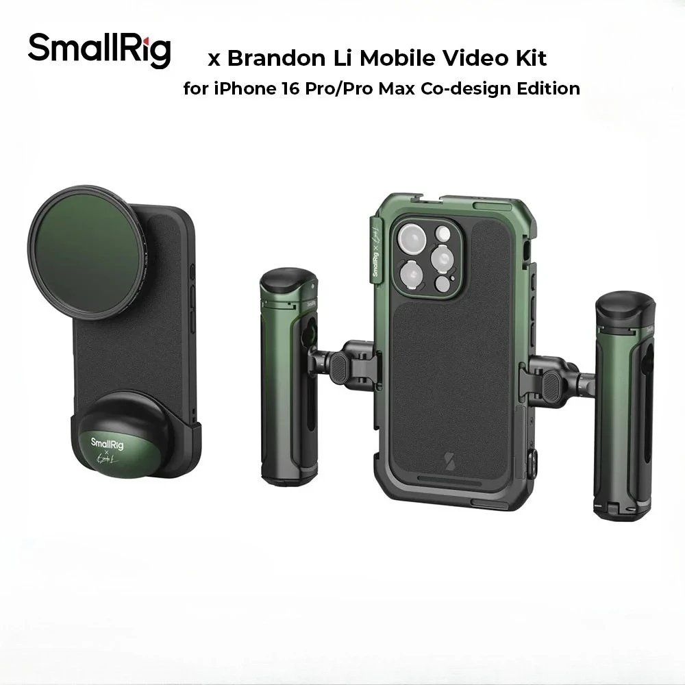 SmallRig 5002 16 Pro/Pro Max Cage Kit x Brandon Li Mobile Kit video leggero per iPhone 16 Pro/Pro Max Co-design Edition