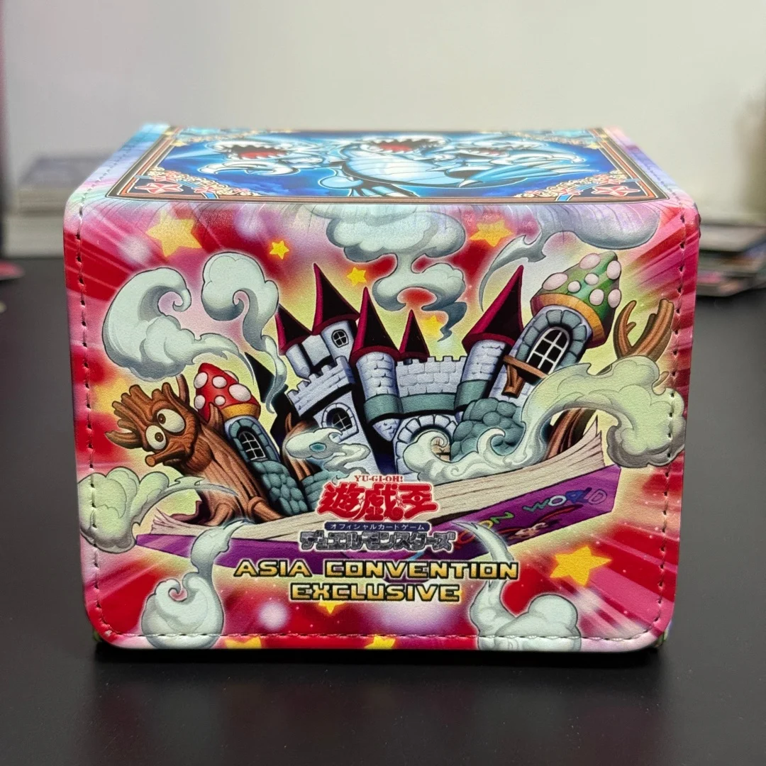 Yu-Gi-Oh! Blue-Eyes Toon Dragon Toon World Magnetische Leder-Kartendeckbox Dark Rabbit Spielkartensammelbox Spielzeug Geschenk