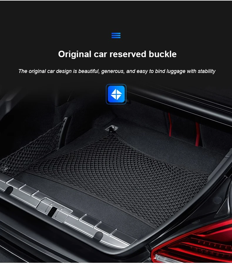 Car Mesh Elastic Nylon Rear Back Cargo Trunk Storage Organizer Luggage Net Holder For Porsche Cayenne Panamera Macan All Series