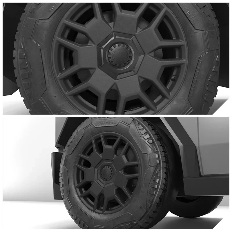 وحدة التحكم المركزية حامل الكأس تخزين أسود داخلي لـ Tesla Cybertruck 2026 المقعد الأمامي صندوق تخزين سفلي غطاء مسند الذراع اللوحات الطينية