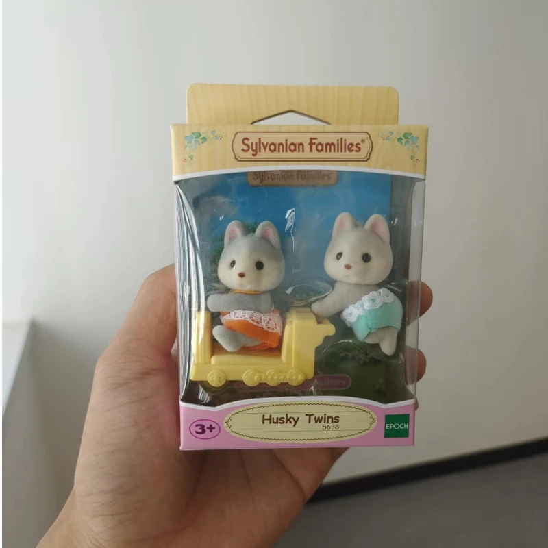 실바니안 가족 아기 침대 자동차 쌍둥이 북극곰 토끼 귀여운 시뮬레이션 장난감 피부 친화적 인 표면 무리 놀이 집 선물