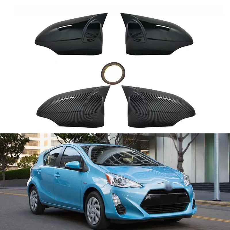 For Toyota Prius C 2011-2021 Rearview Mirror Shell Cover Adhesive Exterior Car Accessory