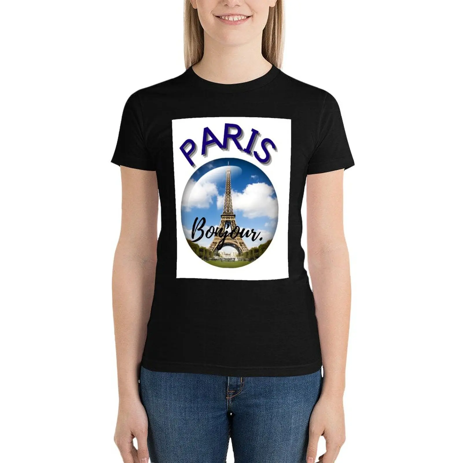 

Paris T-Shirt animal print shirt for girls tops anime clothes t shirts for Women loose fit