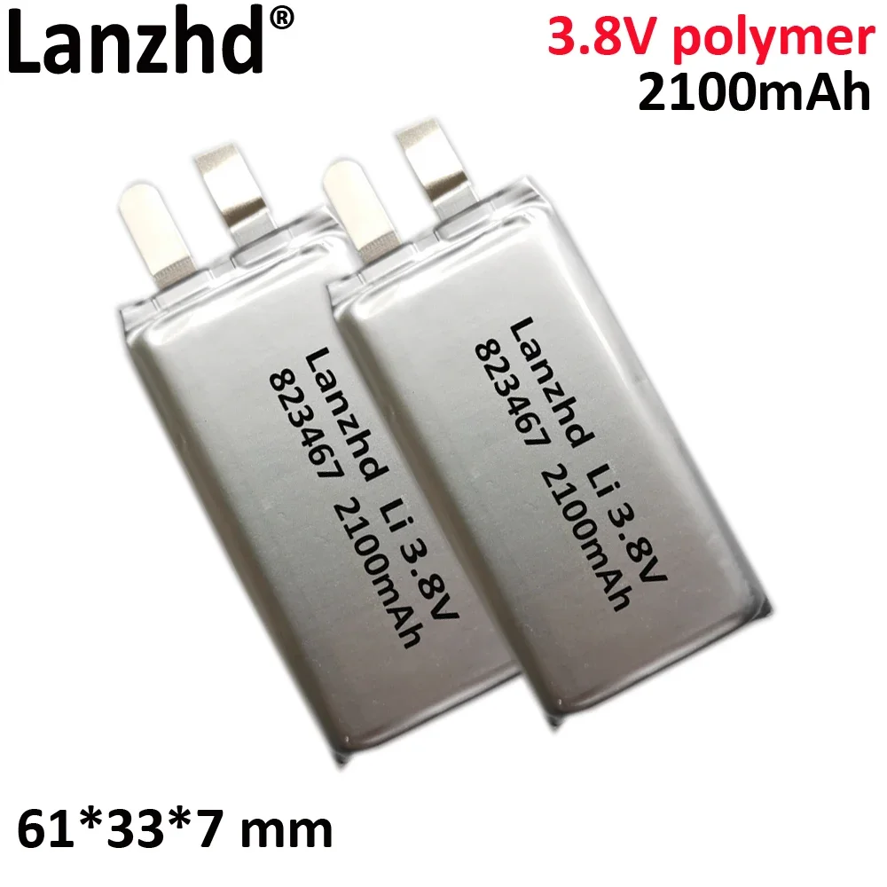 3.7V high rate polymer lithium Suitable for Mini 3, 3 Pro Cell flight battery drone power cell 823467 2100mAh 67*348*8.2mm