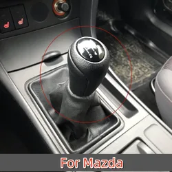 5 6 Speed Car Leather Gear Shift Knob for MAZDA 3 BK BL 5 CR CW 6 II GH CX-7 ER MX-5 NC III 23 MT