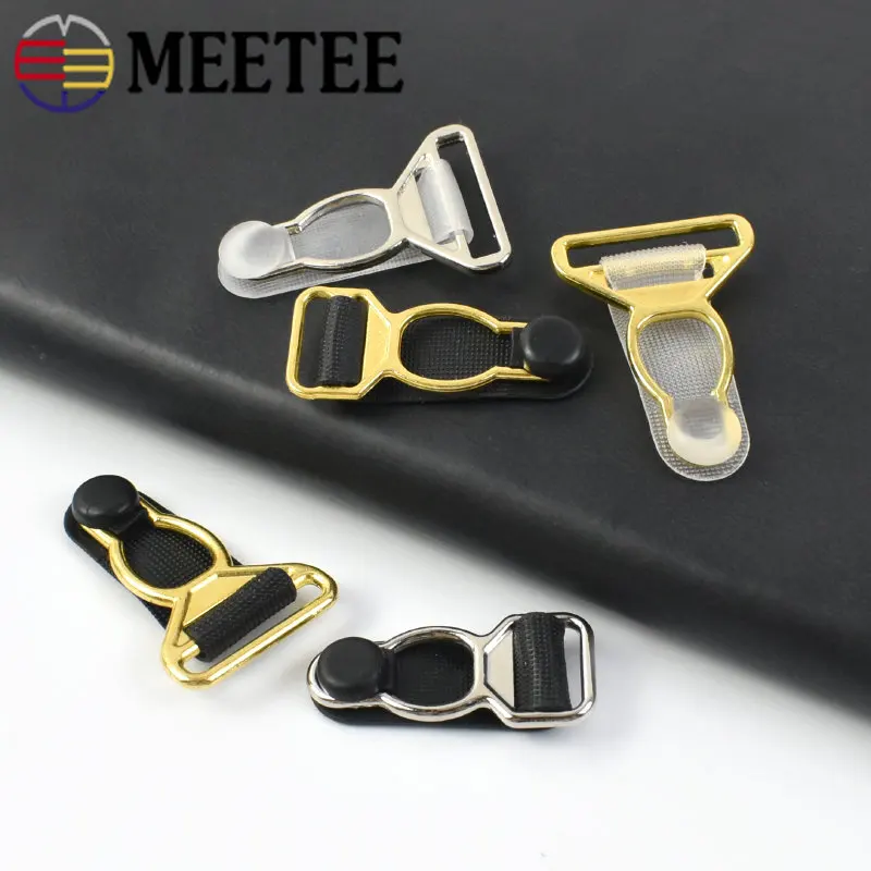 50Pcs 10/12/15/18mm Metal Garter Buckle Underwear Bra Strap Silk Stockings Clip Hook DIY Suspender Adjust Clasp Sewing Accessory