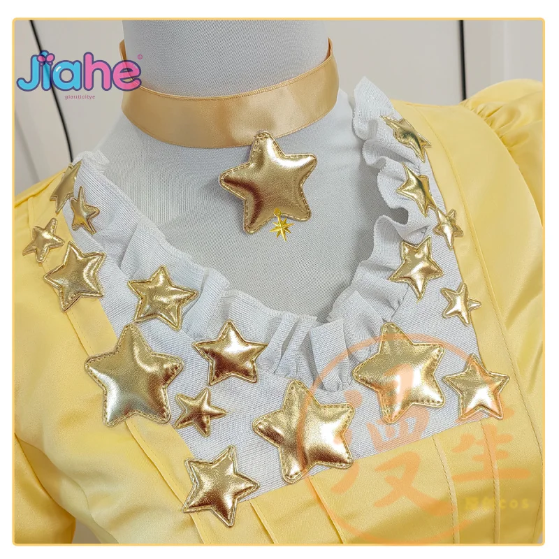 Disfraz de Tomoyo Daidoji para mujer, disfraz de Anime Sakura Cardcaptor, bonito vestido de princesa amarillo, uniforme completo para Halloween y Carnaval