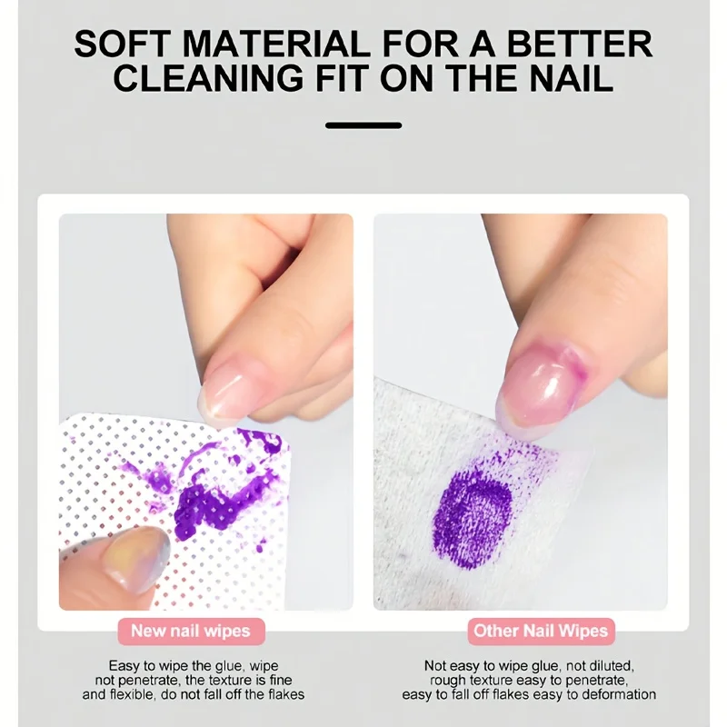 2 Packungen mit je 600 Blatt Nagellackentferner-Tücher, Nagelkleber-Tücher, Nagelwattepads, magische Nagellackentferner-Tücher, Nageltücher, Nagellackentferner-Watte, geeignet für