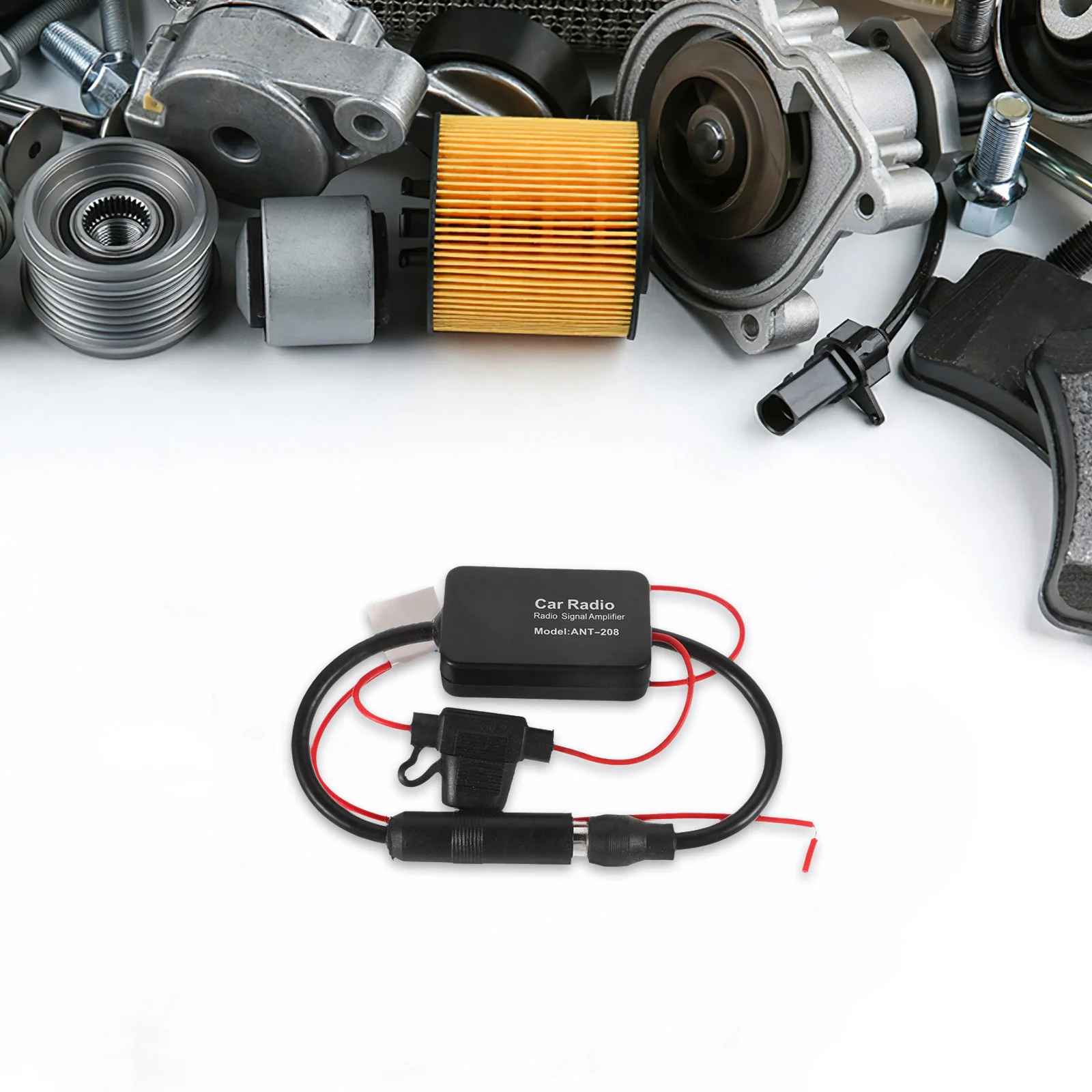 

1Set Car Antenna Amplifier Booster Signal Amplifier Radio Antenna Adapter Easy Installation Car Radio Accessory