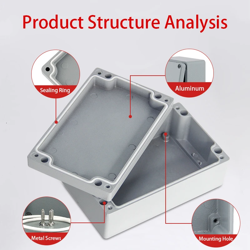 IP67 Outdoor Waterproof Enclosure Cast Aluminum Box Case Engineering Project Customize Explosion-proof Sealed Electronic Box