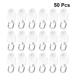 Plastic Shower Curtains Roller Rail Ceiling Hooks Hook Rollers Carrier Shower Drapery Rod Curtains Gliders Shape Clips Pulley