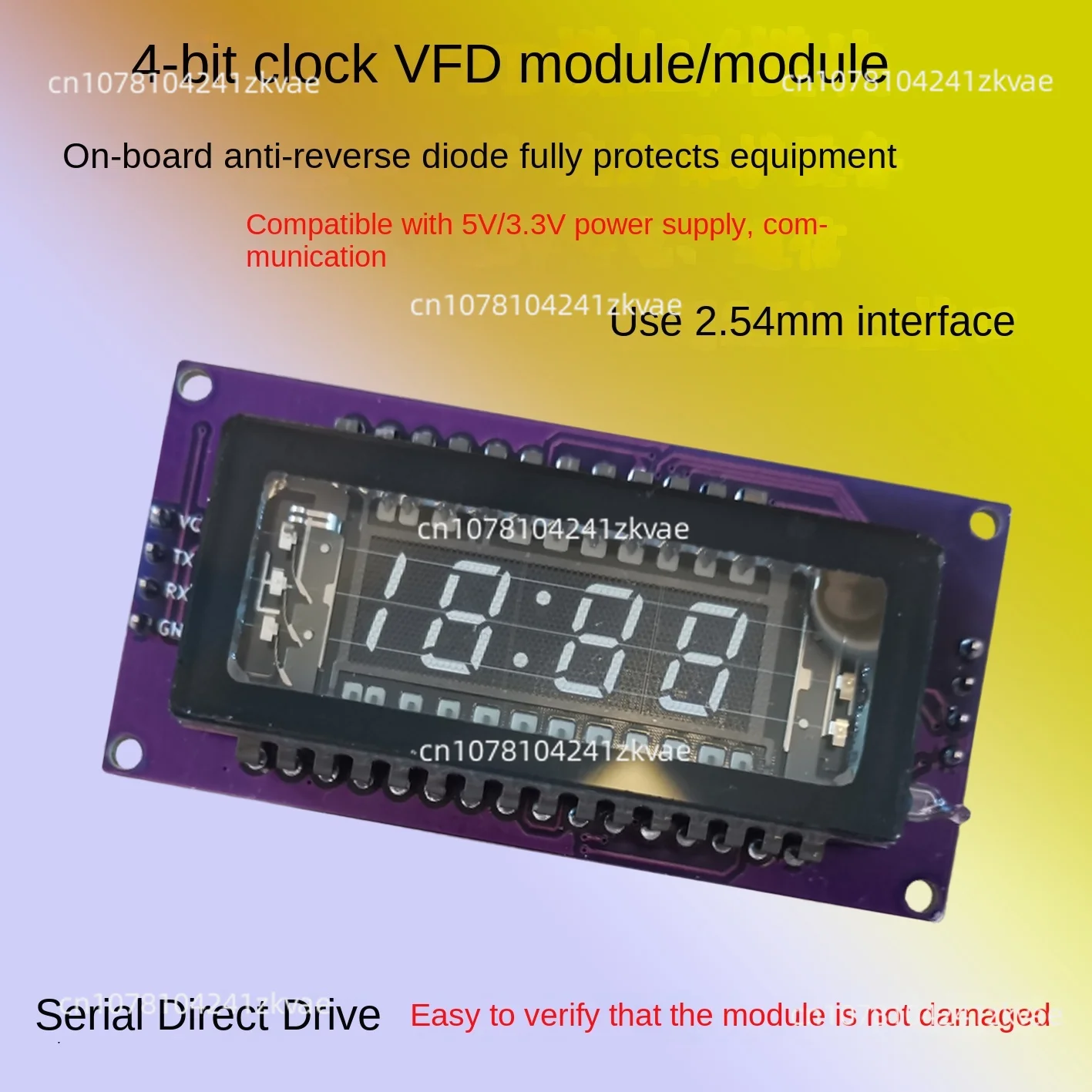 4-BT-68ZY module  dot matrix C51 display STM32 module VFD fluorescent screen clock electronic clock