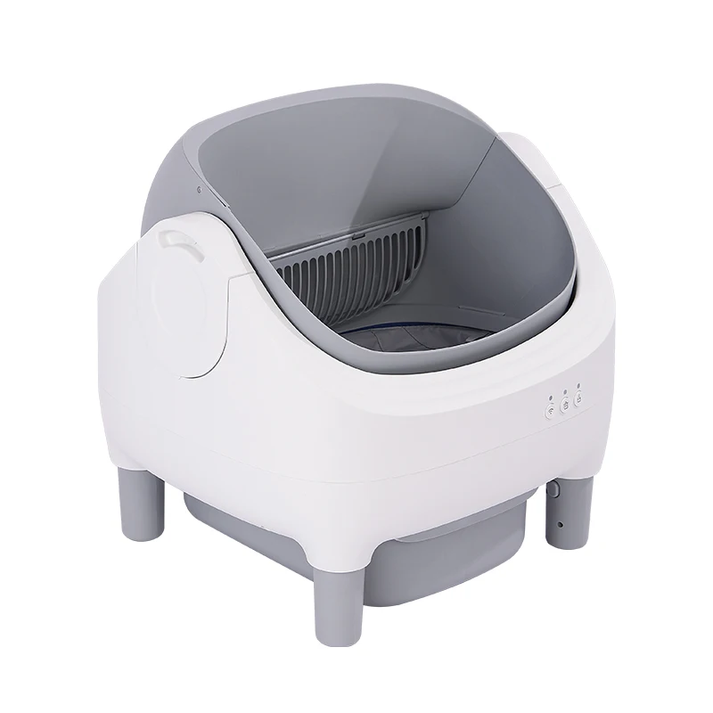 Open automatische kattenbak, slimme kattenbak, automatische reiniging, intelligente sensor, WiFi-connectiviteit