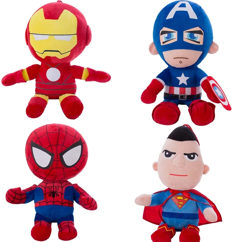 25/35cm Marvel Man Spidermaned Plush Toys Movie MarvelAvengers Soft Stuffed Hero Captain America Iron Christmas Gifts for Kids
