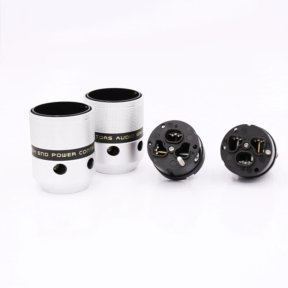 زوج مرحبا نهاية الصوت الروديوم مطلي الولايات المتحدة التيار المتناوب قابس طاقة HIFI الصوت الصف النحاس الولايات المتحدة التوصيل و IEC لتقوم بها بنفسك كابل سلك الطاقة