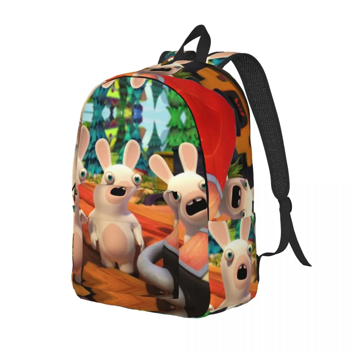 New Looking Knapsack Outdoor Sturdy Shoulder R-Rabbids Invasion Girl Kid Schoolbag Gift