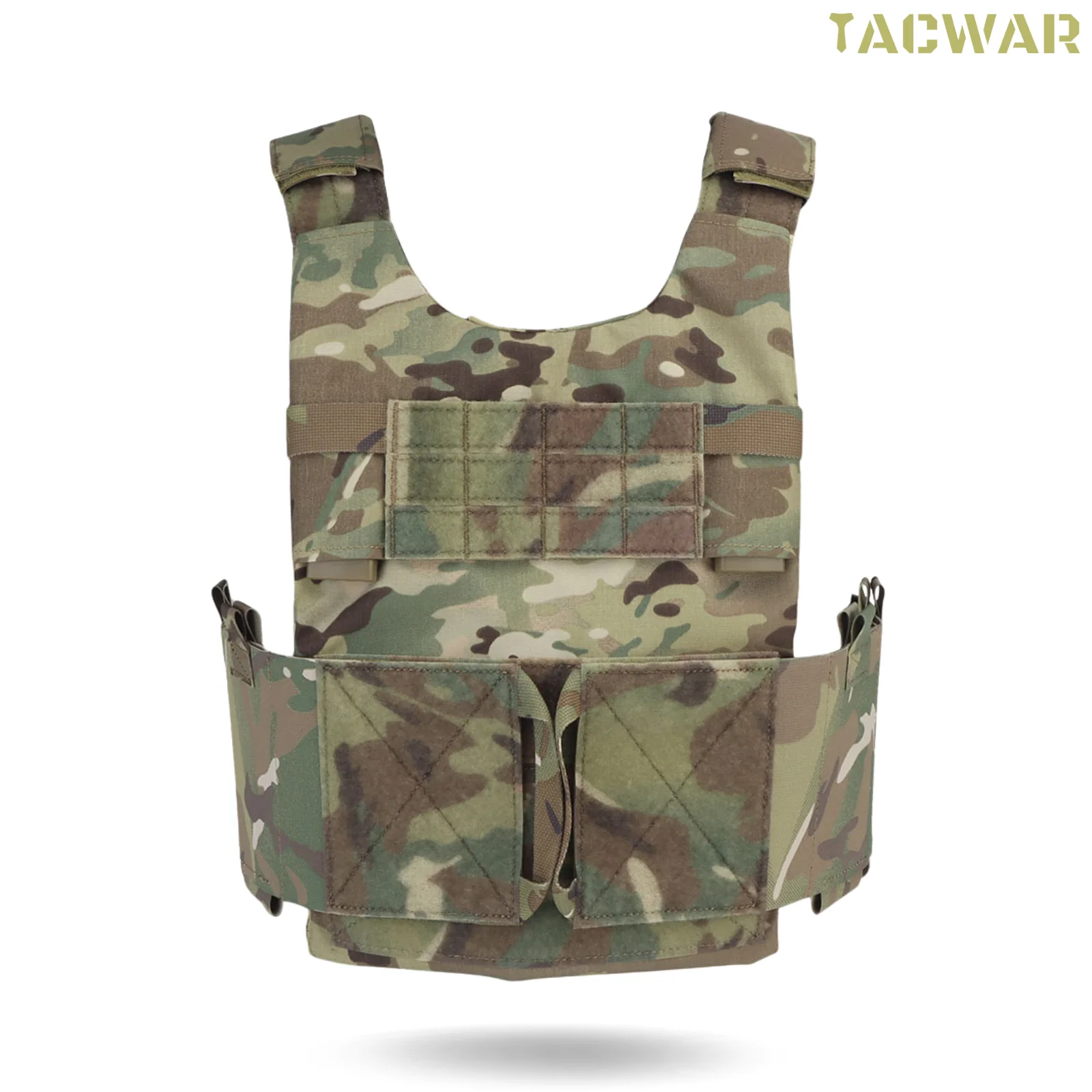 LV-119 Plate Carrier Tactical Vest with Back Extensional Zipper Shoulder Pad Mag Pouches Chest Buckle for Hunting Airsoft