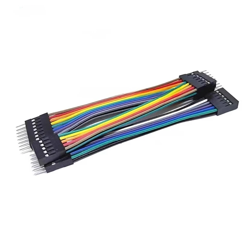 5pcs Double Row Line Male Female 2x2/3/4/5/6/7/8/9/10 Pin 2.54mm Jumper Cable Wire For Pcb