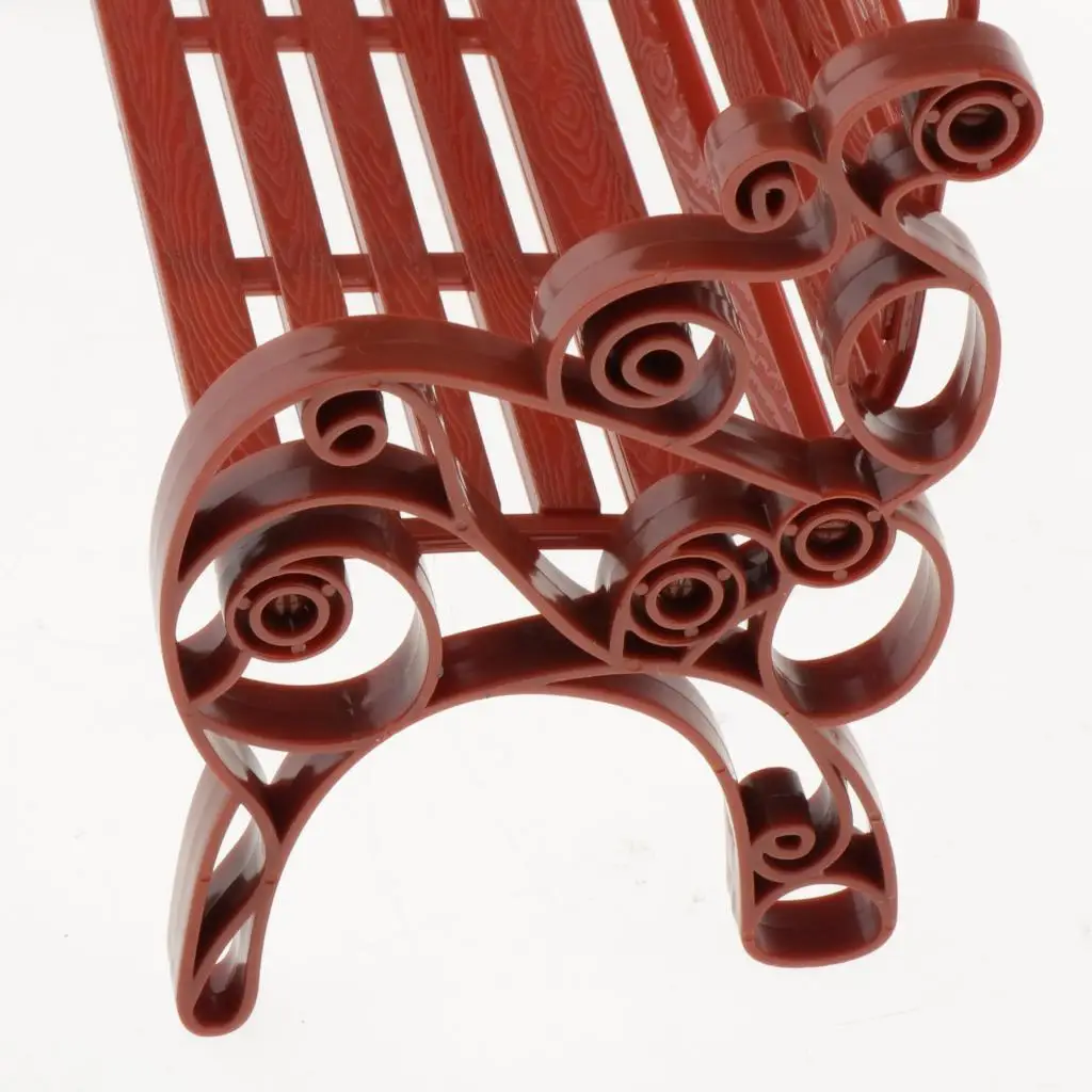 

1 6 Figure Doll Collections Park Chair Model Plastic Garden Patio Furniture for Train Scenery Decoration