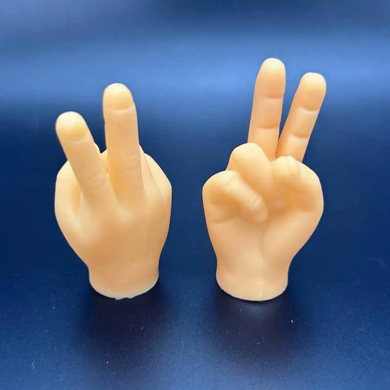 10pcs Cat Finger Pet Teasing Toy Mini Hands Model Tiny Hands Stretchable High Elasticity Cat Gloves Hand Finger Teasing Cat Toy