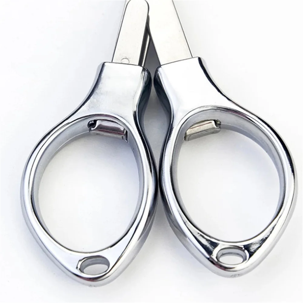 1~4PCS Stainless Steel Anti-Rust Portable Folding Scissors Glasses Shaped Mini Shear Fishing Scissor for Home and Travel Camping