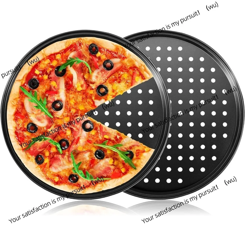 Bandeja redonda perforada para pizza para horno 28 cm, accesorios de acero, herramientas de cocina