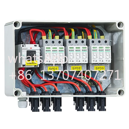 New pv strings dc combiner box 3 input  output hot sale for solar Pv safety