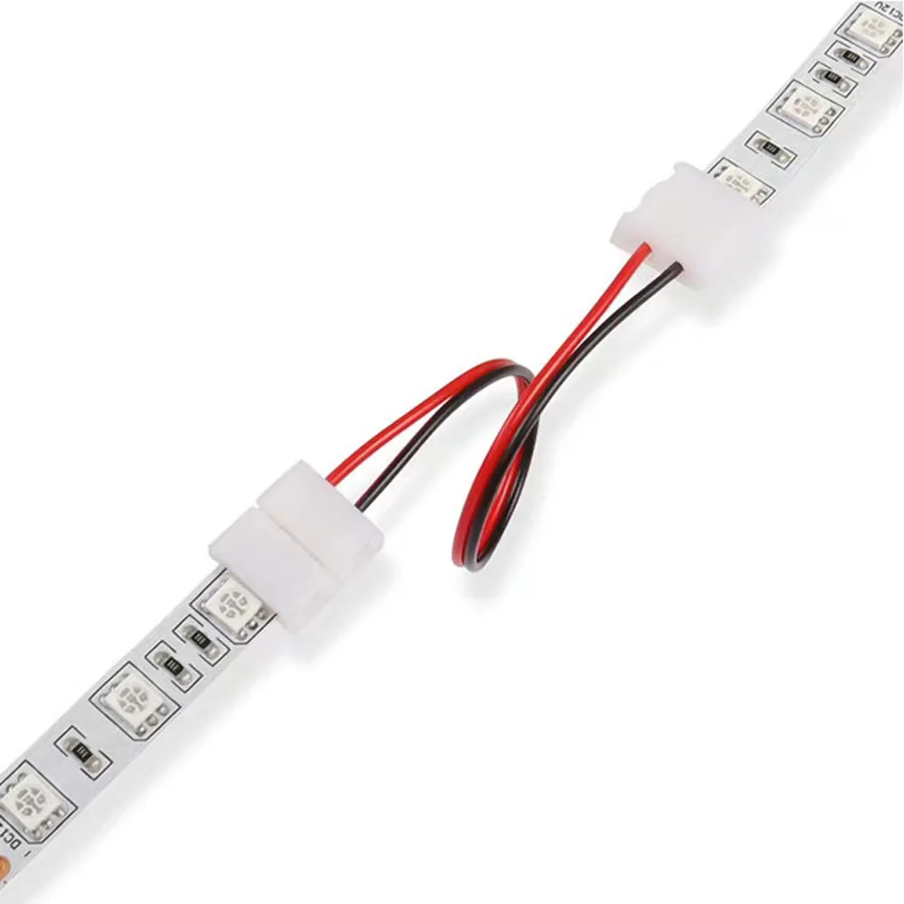 

5PCS 10PCS 20PCS SMD 5050 LED Strip Connector 10mm 2pin 3pin 4PIN L-shaped buckle port light Belt accessories