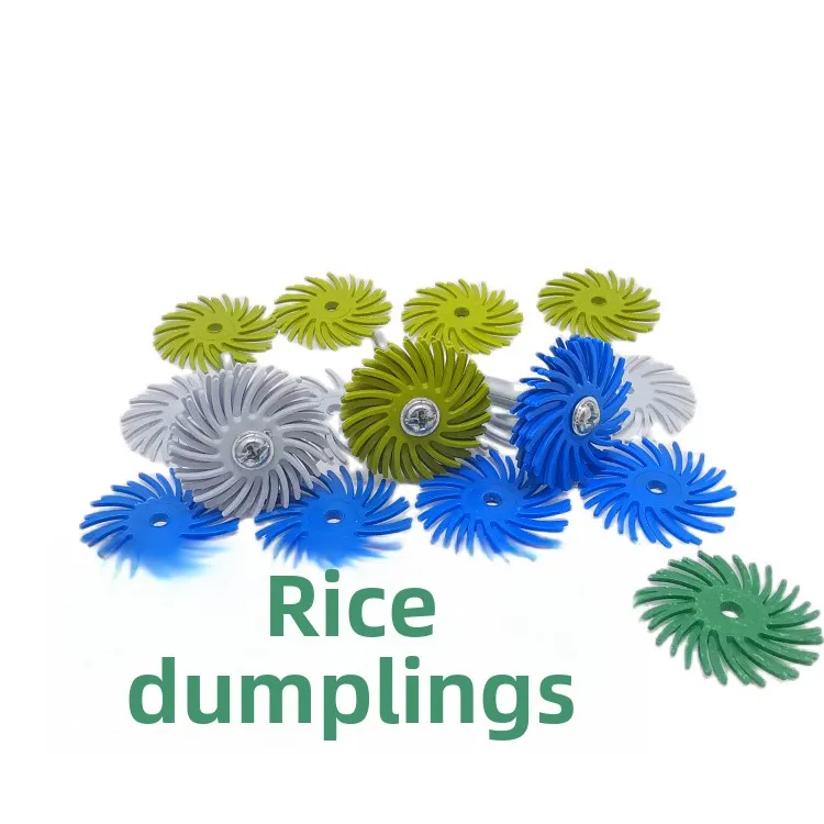 Height 60 Pieces3/4 Inch Radial Bristle Disc 3mm Handle OBM Customizable Rotary Tool Jewelry Wood Metal Polished Scrub Brush Kit