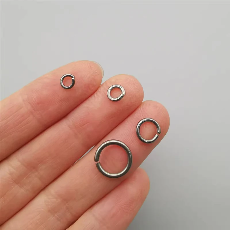 

Titanium Jump Ring 4/5/6/8/11.5/13.5mm Connector O Chainmail Rings for Earring Bracelet Necklace Keychain DIY Jewelry Making