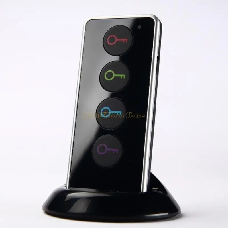 F62C عن بُعد لـ Key Finder ، Wireless RF Locator مع دعم أساسي للهاتف الخلوي للحيوانات الأليفة (4 أجهزة استقبال ،