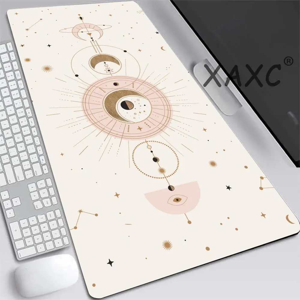 Space Moon Phase Star Galaxy Giant mouse pad Cute HD Desk Pad Extended Gaming Keyboard Mats Large XXL Gamer Mousepad 120x60CM