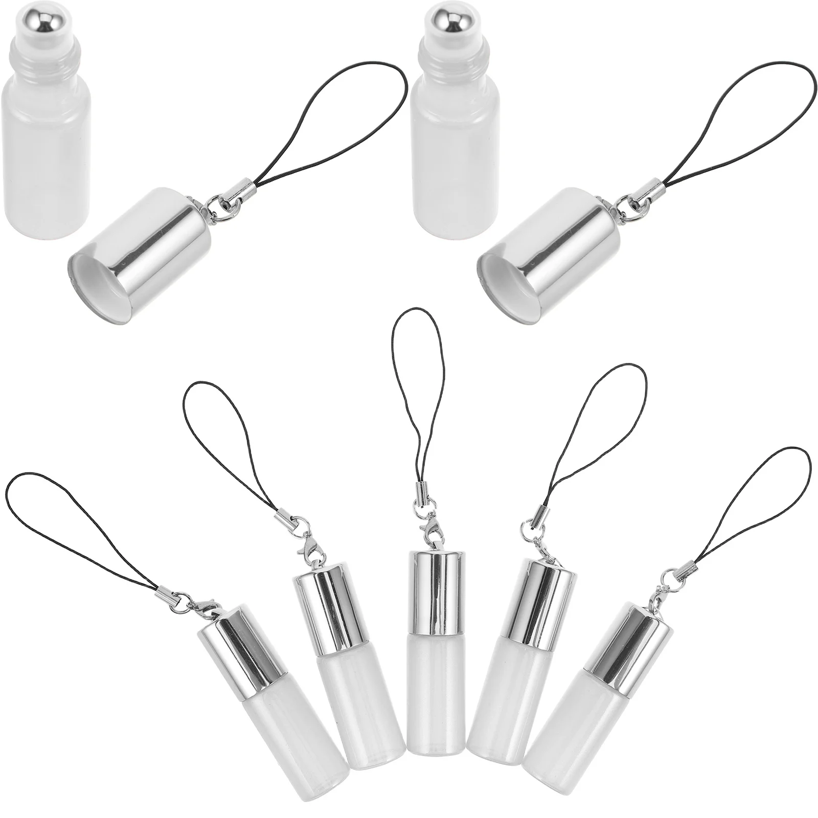 10 قطعة زجاجات دوارة للزيت العطري الزجاجي 5 مللي حاويات عطور صغيرة فارغة قابلة لإعادة الملء مانعة للتسرب للسفر الروائح #2