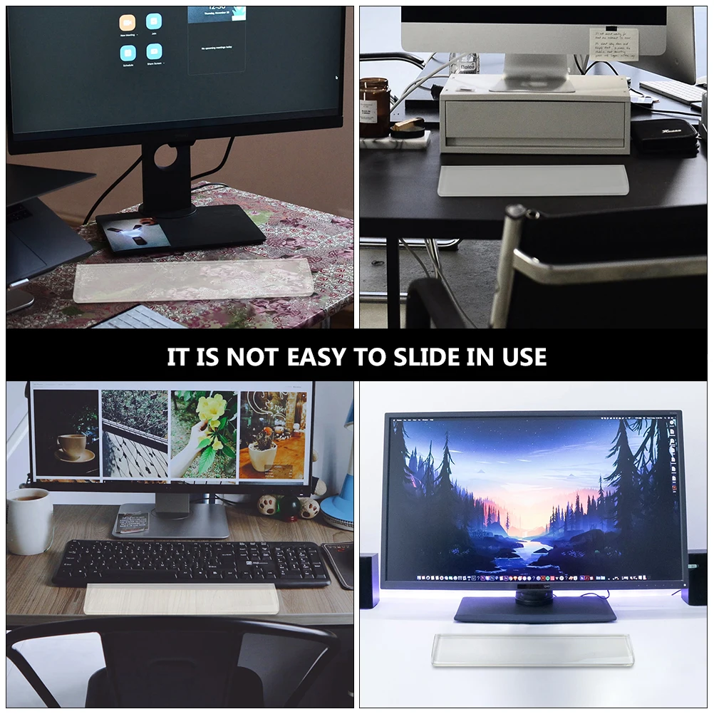 

Ergonomic Epoxy Resin Non-Slip Support For Gaming Typing Laptop Computer Wrist Rest Pad Keyboard Wrist Support Computer