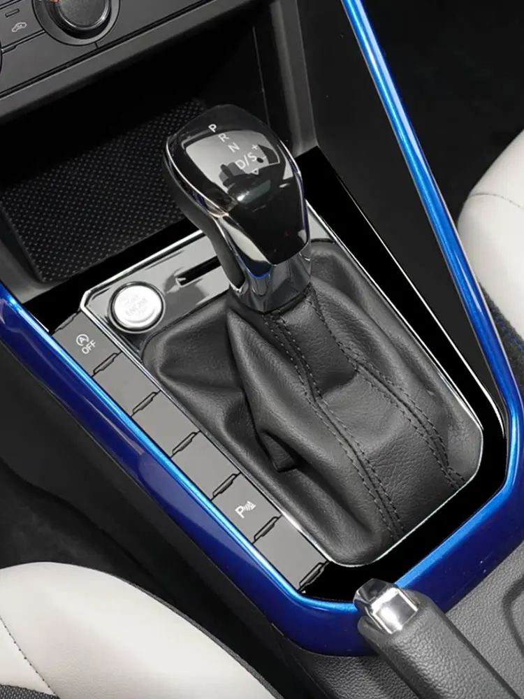 Накладка на внешнюю рамку рычага переключения передач Piano Black для VW POLO 2019-2025