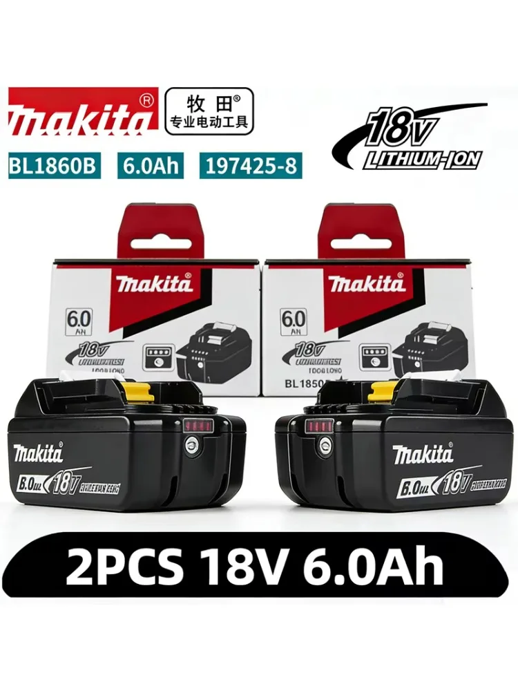 

6000 мАч Оригинальный аккумулятор Makita 18V 6Ah, подходит для инструментов Makita DTW700, DHW180, DGH181, DTD173, DAS180, DDF487, DTW285TW004G.