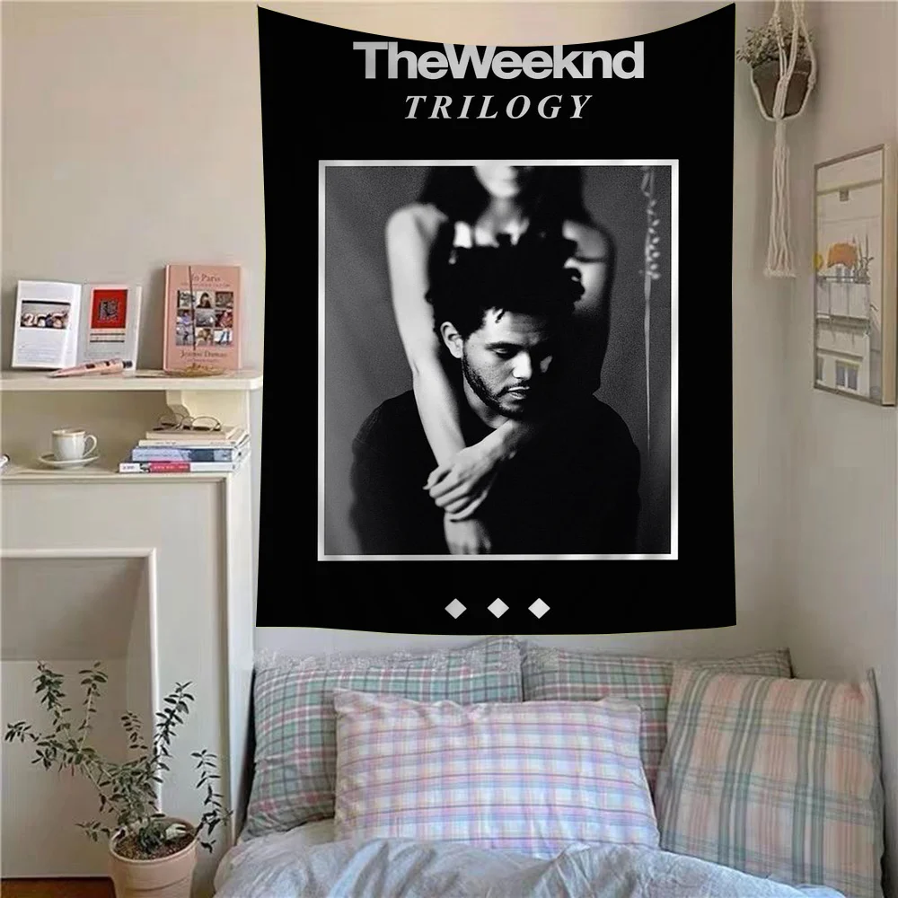 Singer The Weeknd Decorative Wall Tapestry Room Decoration Items Wall Hanging Home Decor Dormitory Concert Banner Party Backdrop