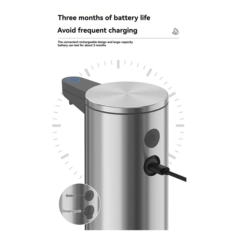 

MOPHE-Дозатор мыла Дозатор мыла Интеллектуальный автоматический датчик из нержавеющей стали Бесконтактный