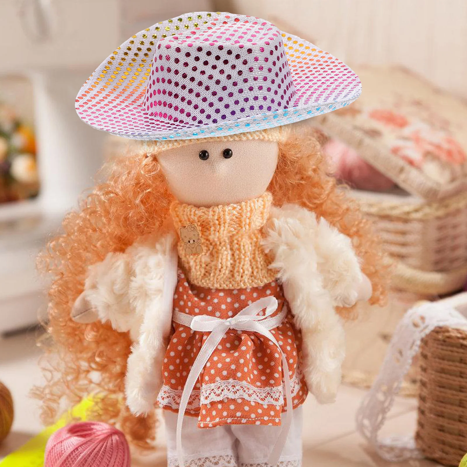 6 Stück Mini-Flaschenverschlüsse, Mini-Western-Cowgirl-Hüte, Miniatur-Hüte zum Basteln, Party-Dekorationen, Foto-Requisiten, Miniatur-Hut