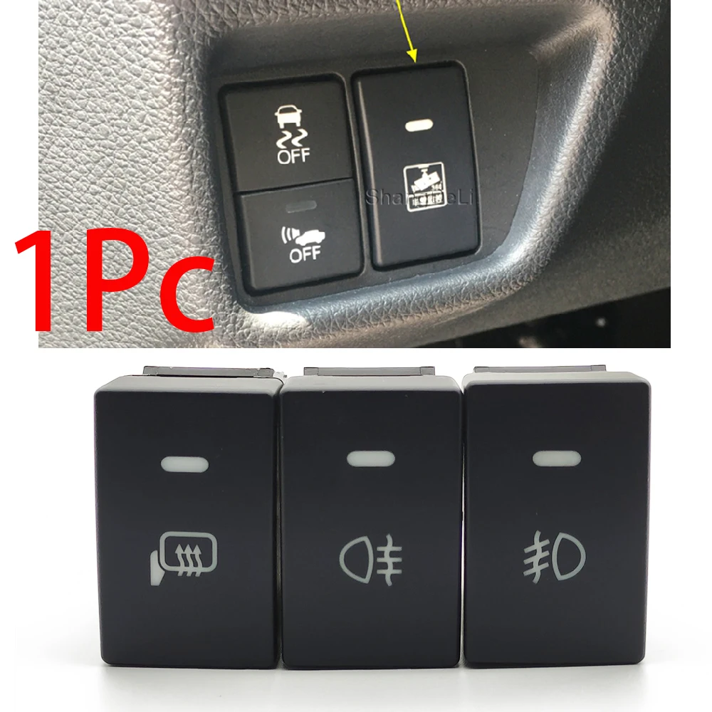 

Car LED DRL Light Bar Radar BSM Power On Off Music Front fog light Switch Push Button for Honda Fit Car Accessories