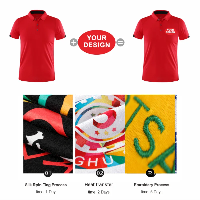 Summer Quick Drying POLO Shirt Logo Custom Printing Embroidery Golf Custom Your Logo Sports T-shirt Top - Image 5