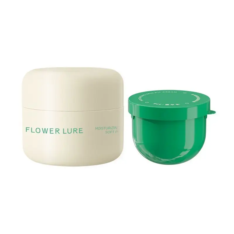 كريم برايمر مكون من قطعتين من Huajiansong 100 جرام، قاعدة مكياج مرطبة وإطباب المسام، غير قابلة للكعك