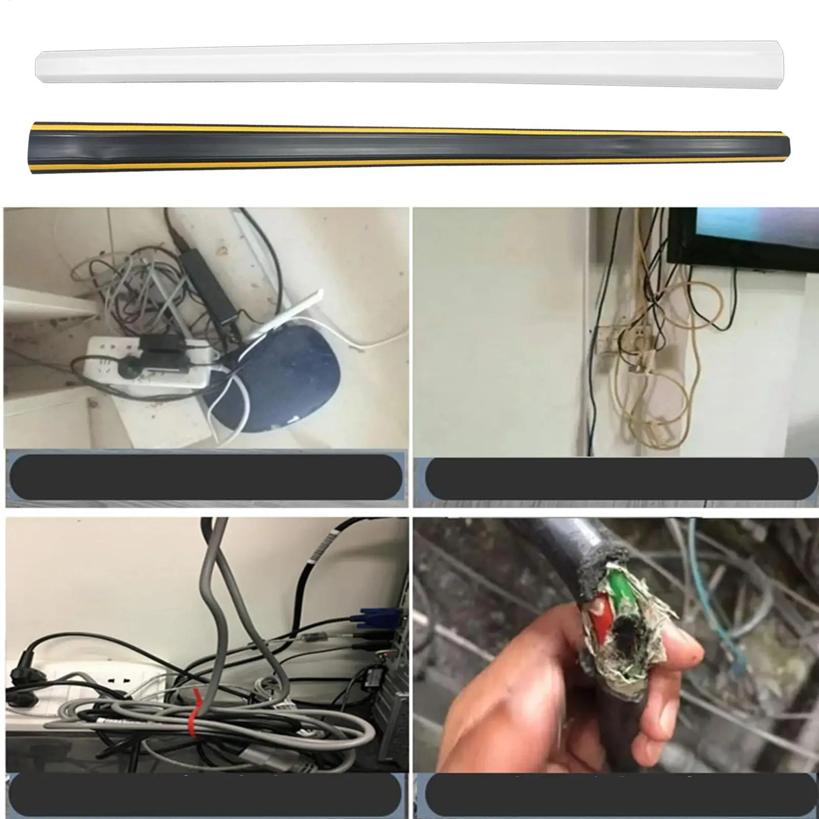 

Wire Covers For Cords Wire Management Duct Fireproof Floor Cable Cover For Workplace Indoors Study Bathroom Bedroom Home Living